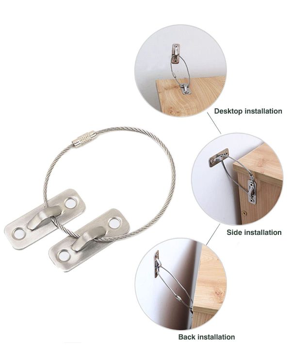 Generic Stainless Furniture Anchors 14in Safety-3