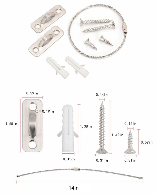 Generic Stainless Furniture Anchors 14in Safety-5